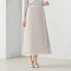 優雅知性💖日本COMME CA ISM 百褶 層次 半截裙  シフォンジョーゼット　プリーツスカート